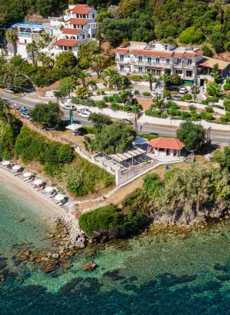 Beach front hotel in Corfu
